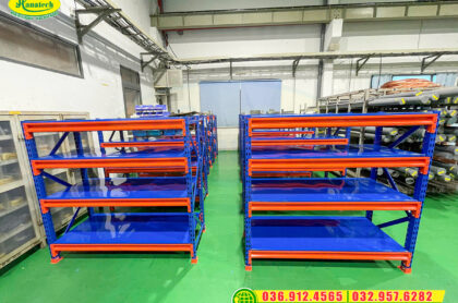 Kệ kho trung tải Hà Nội chính hãng, chịu tải cao, lắp đặt nhanh