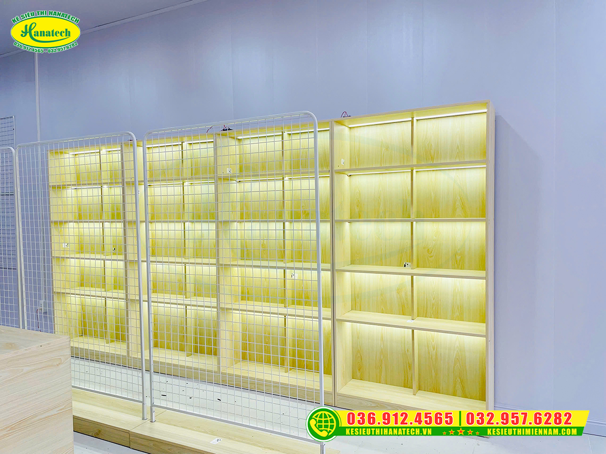 Tủ kệ gỗ trưng bày nhà sách Hà Nội
