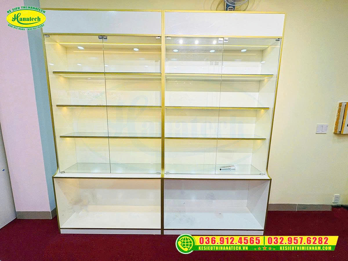 Tủ kệ trưng bày mỹ phẩm cao cấp Hà Nội
