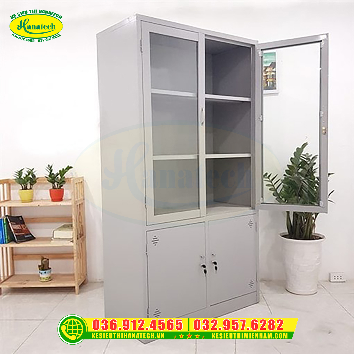 Tủ locker sắt trong văn phòng