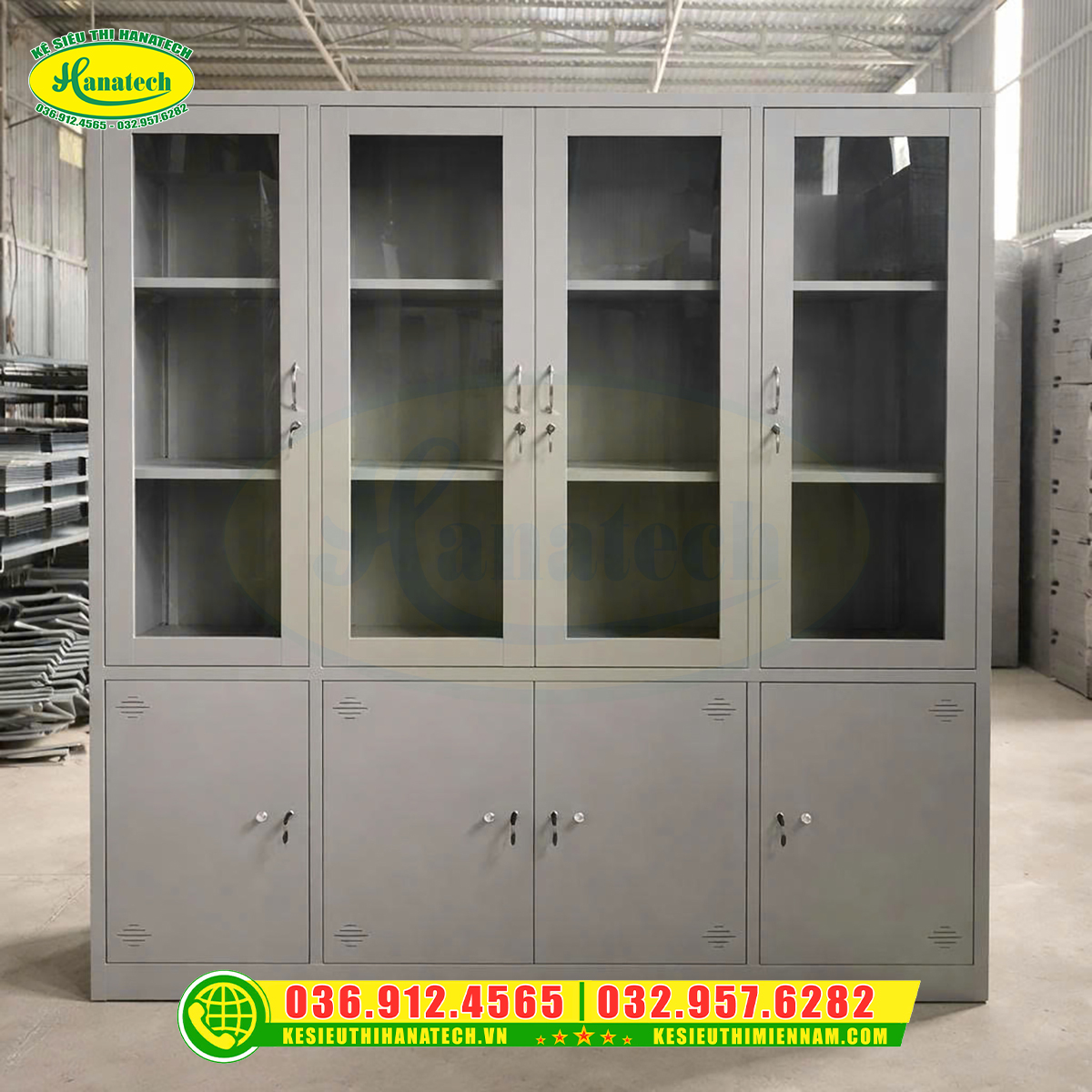 Mẫu tủ sắt locker Hanatech để đồ dùng cá nhân