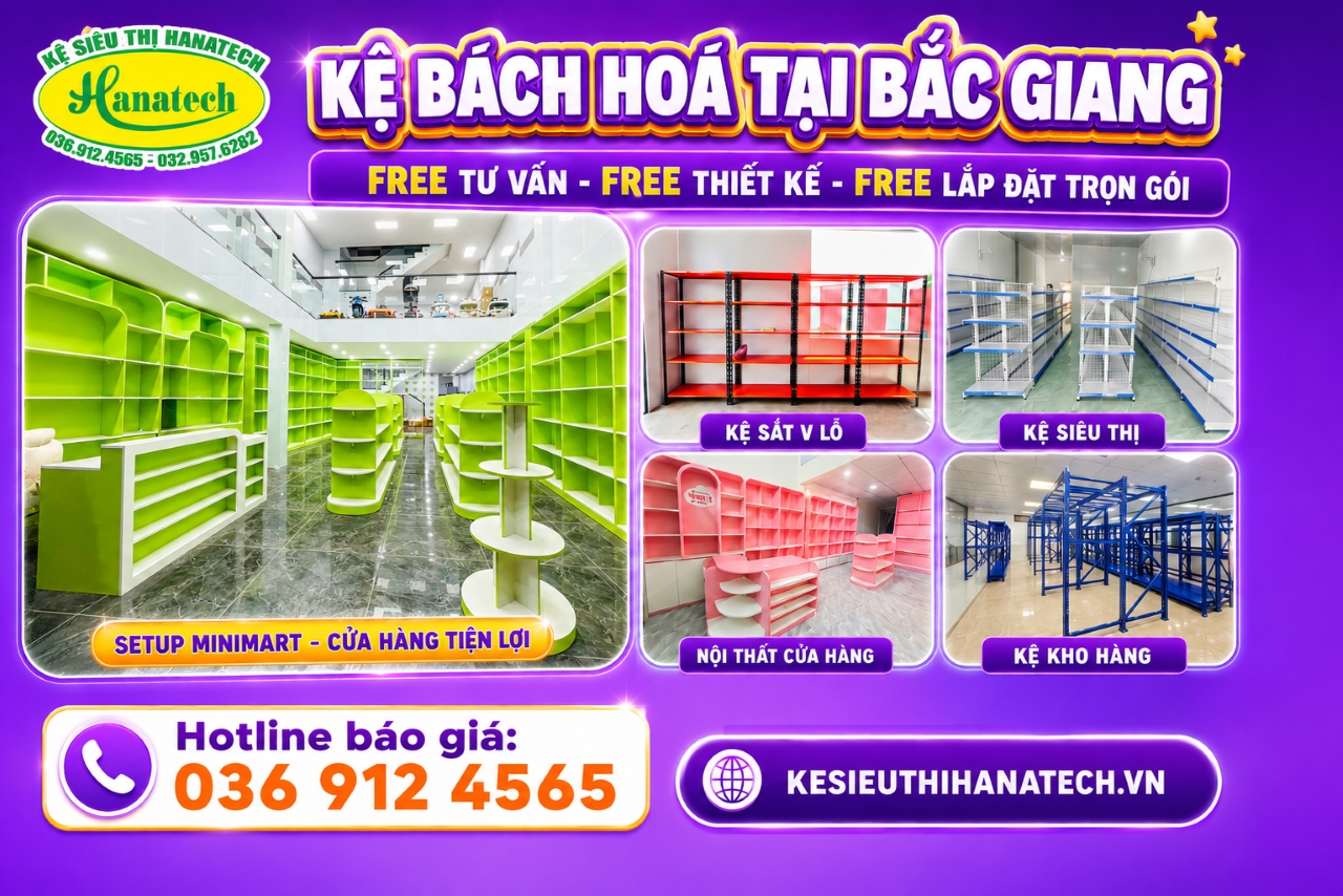 Kệ bách hoá tại Bắc Giang
