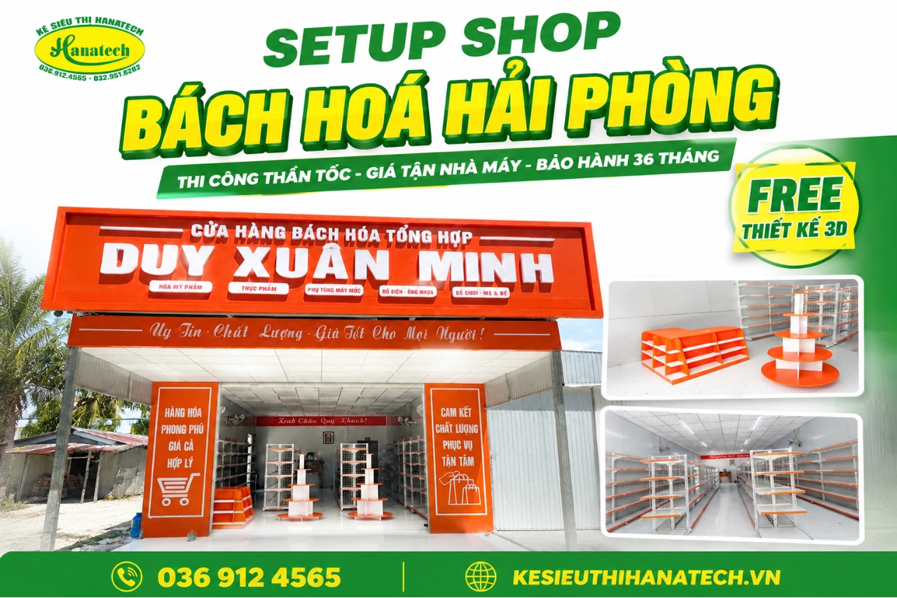 Kệ bách hoá tổng hợp tại Hải Phòng