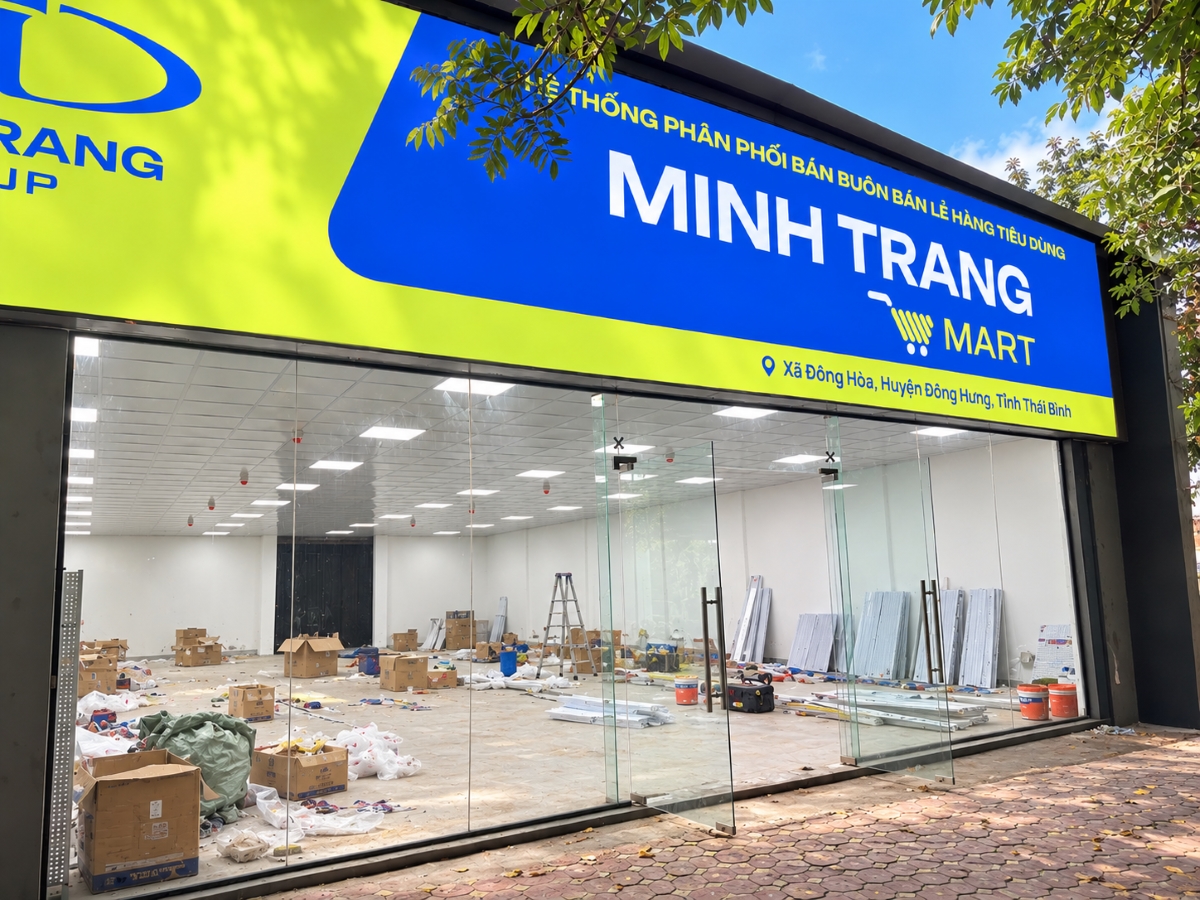 Kệ bách hoá tại Thái Bình